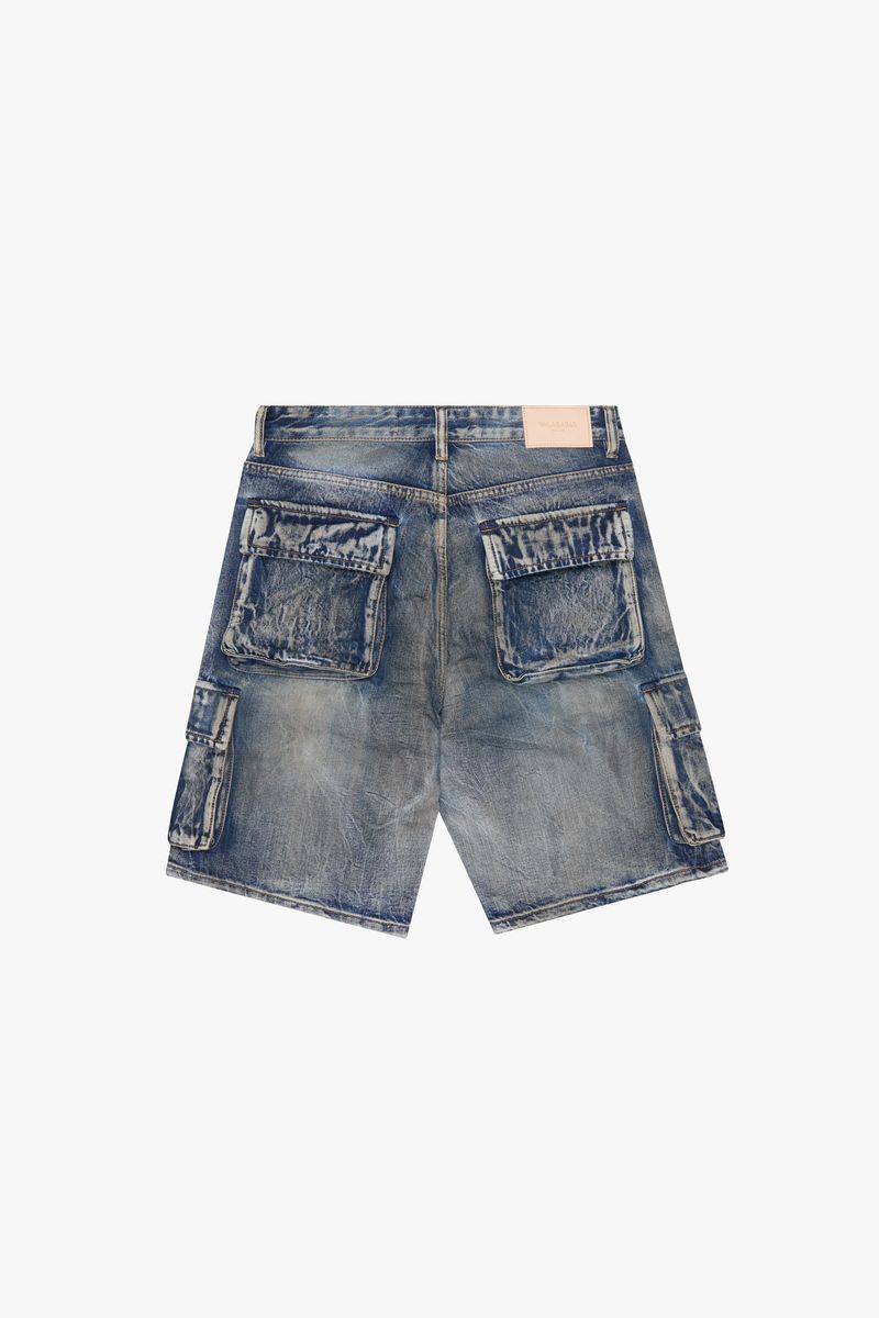 VALABASAS "CUTLASS" DARK BLUE DENIM SHORTS