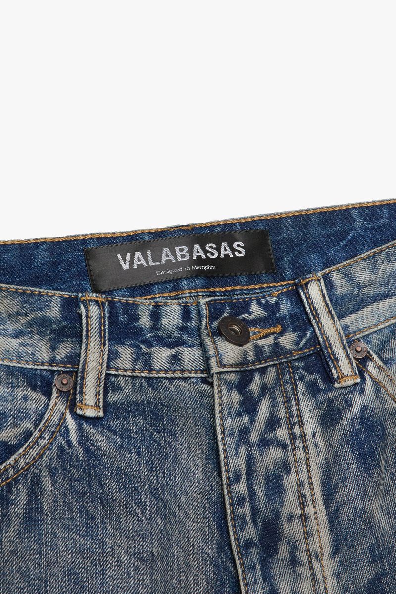 VALABASAS "CUTLASS" DARK BLUE DENIM SHORTS