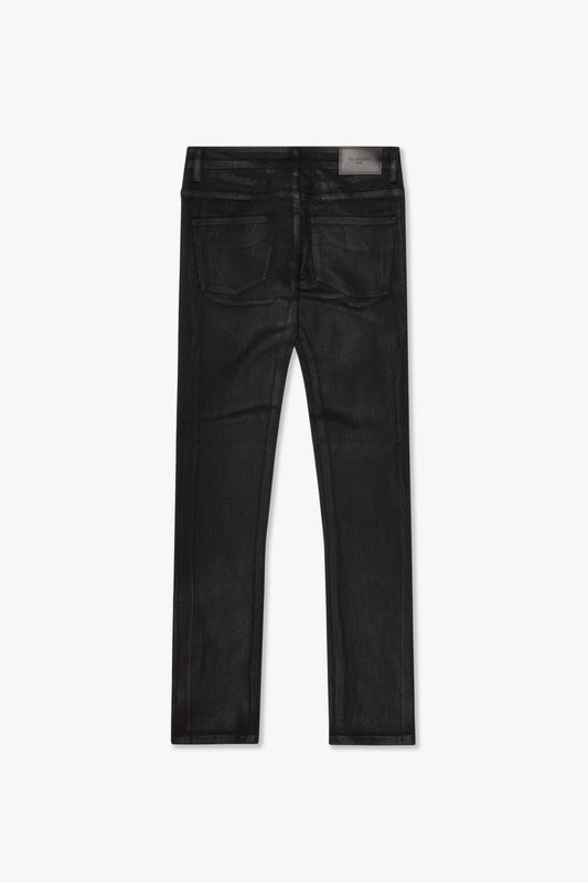 VALABASAS "MR.FLEX" BLACK WAXED 4 WAY STRETCH SKINNY JEAN