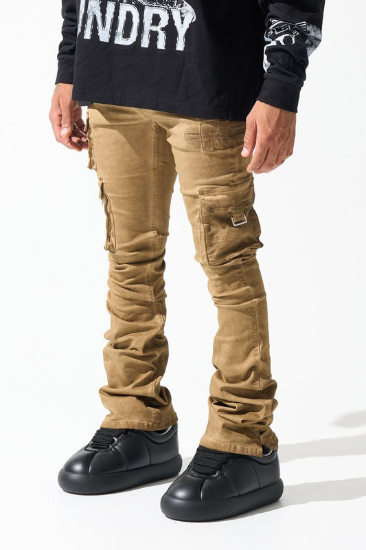 SERENEDE "CINNAMON" CARGO STACKED JEANS