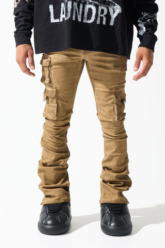 SERENEDE "CINNAMON" CARGO STACKED JEANS