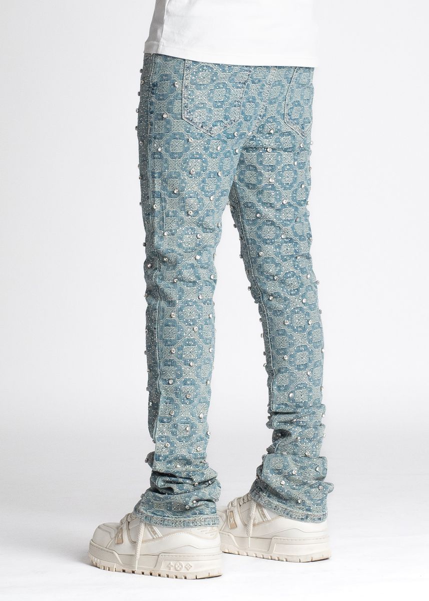 GUAPI MONOGRAM EMBELLISHED DENIM