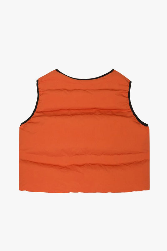 "TROPHIES" ORANGE PUFFER VEST