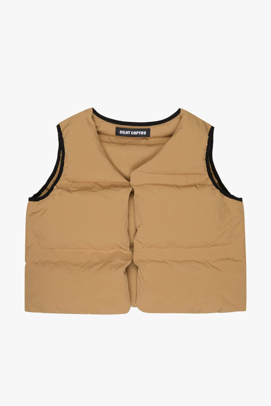 "TROPHIES" KHAKI PUFFER VEST