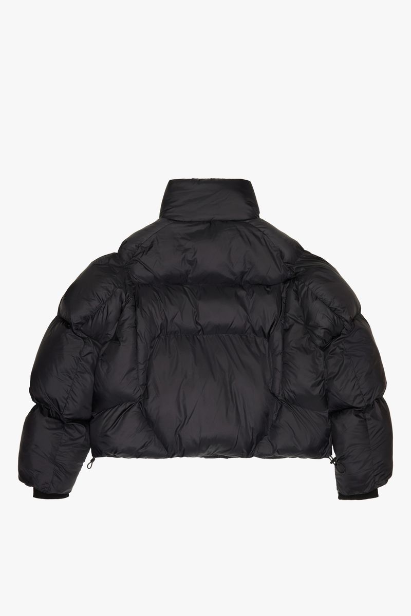 "RUNNER" BLACK CROP TOP BUBBLE JACKET