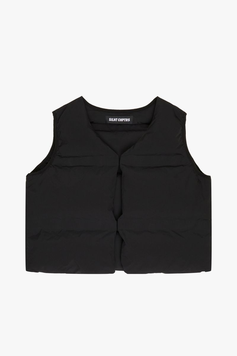 "TROPHIES" BLACK PUFFER VEST