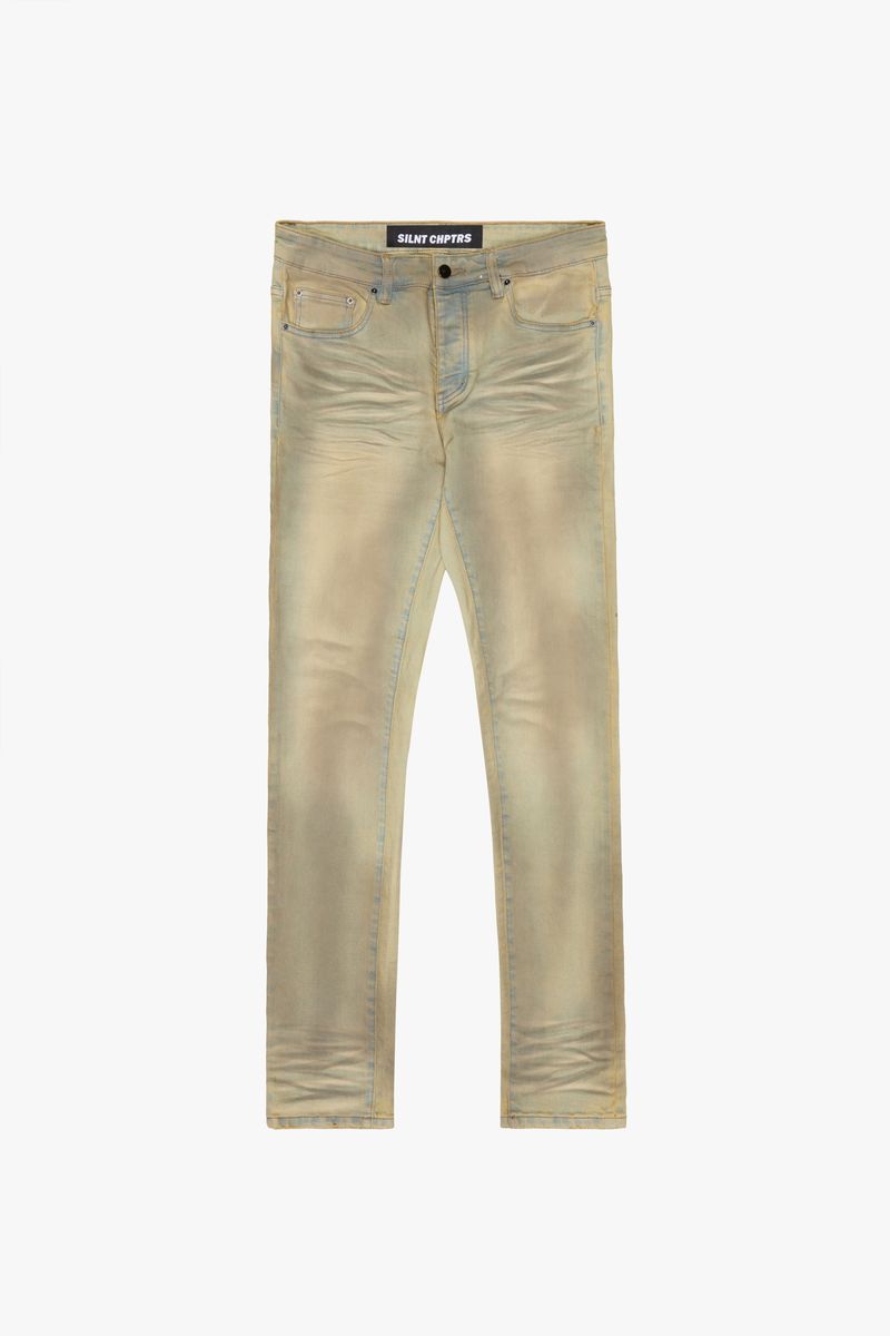 "EXPANSION" CREAM 4 WAY STRETCH SKINNY DENIM