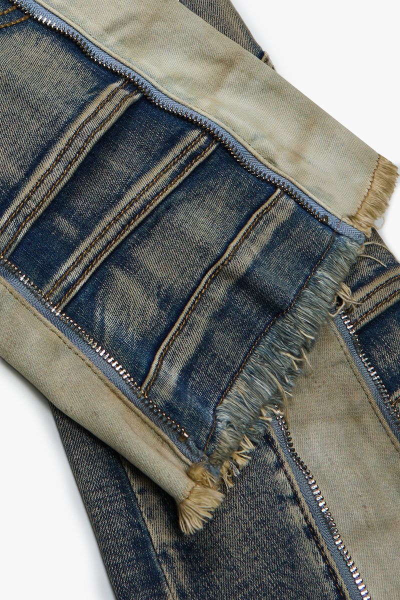 VALABASAS "ADAPT" VINTAGE V LT.BLUE STACKED FLARE JEAN