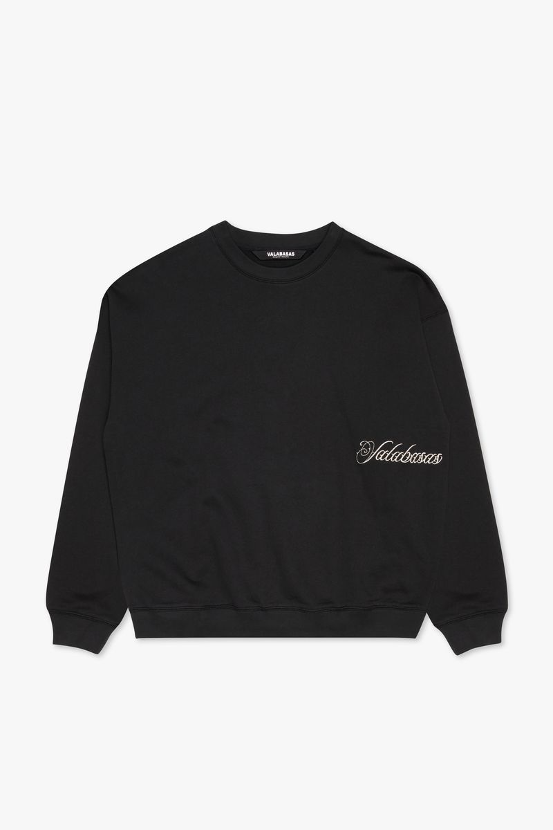 VALABASAS "ALLOY" BLACK CREWNECK