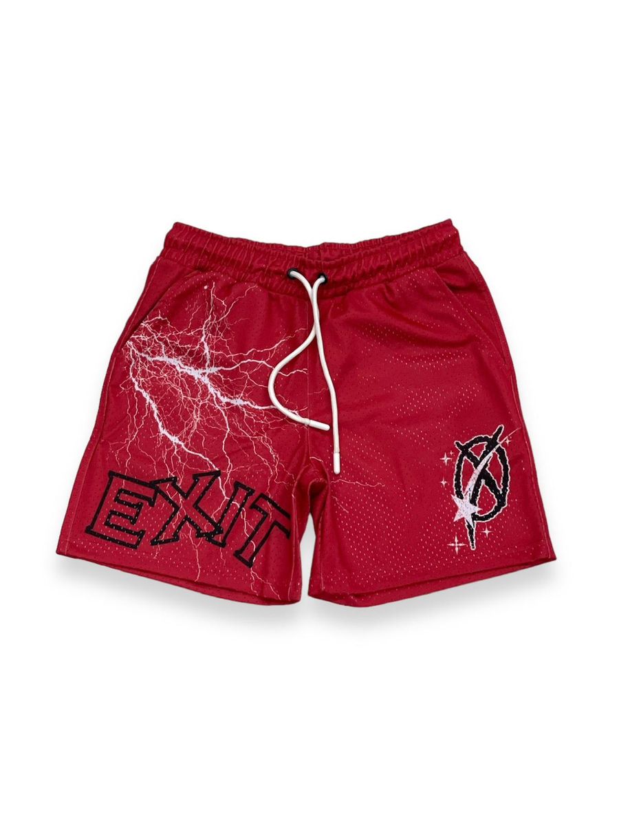 EXIT0 LIGHTNING SHORTS (RED)