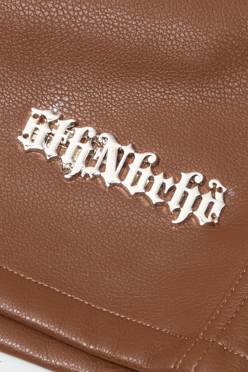 6TH "GLOBAL" MOCHA LEATHER SHORTS
