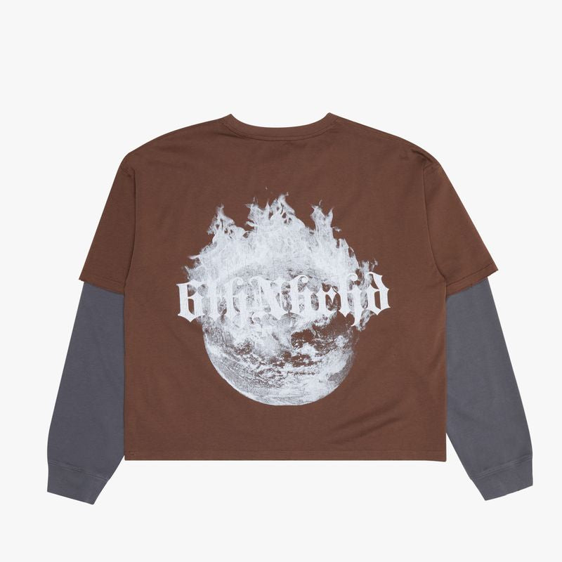 6TH  "ONE WORLD" VTG MOCHA LAYERED TEE