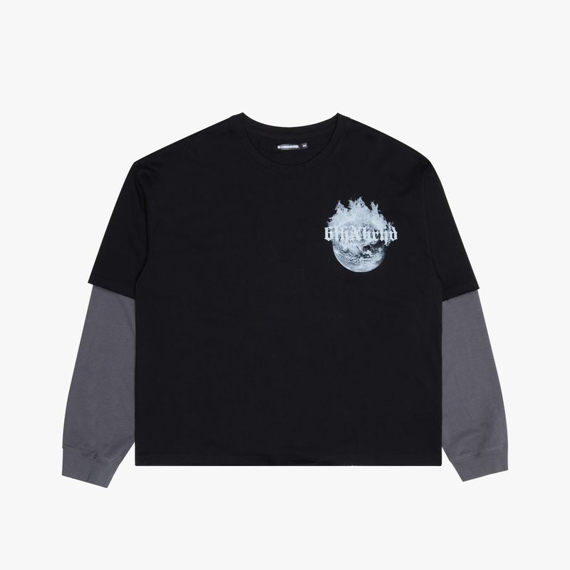 6TH "ONE WORLD" VTG BLACK LAYERED TEE