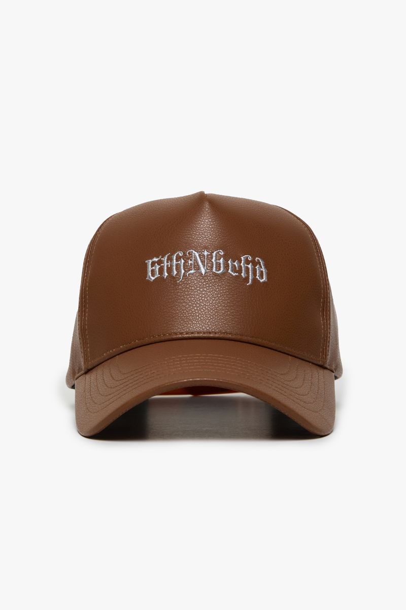 6TH "TUMBLED" MOCHA LEATHER HAT