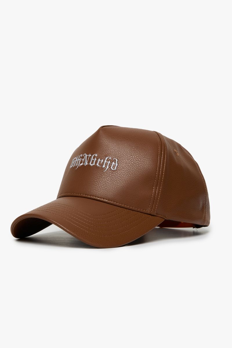 6TH "TUMBLED" MOCHA LEATHER HAT