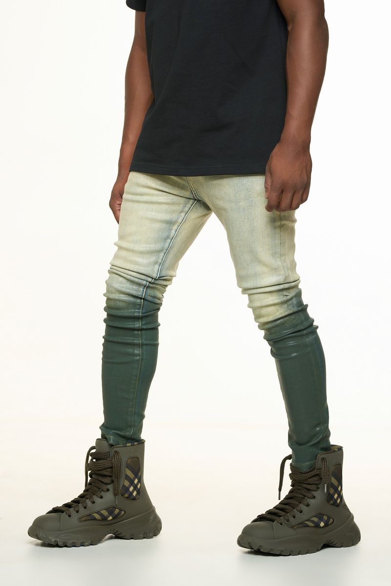 "INNER PEACE" SKINNY DENIM