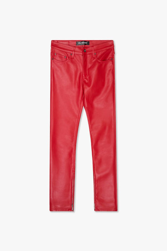 VALABASAS "JEDI" RED SKINNY/STACKED FLARE JEAN