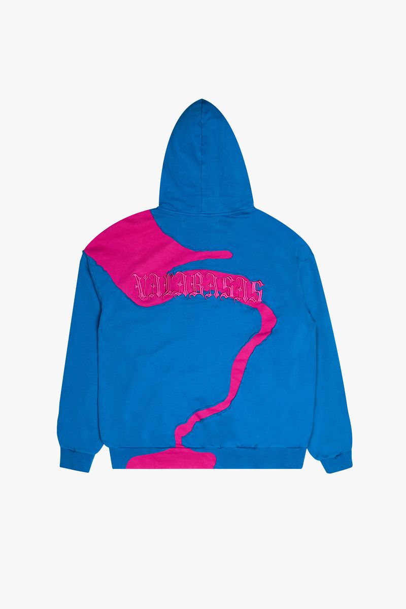 VALABASAS "RIVULET" BLUE/PINK HOODIE