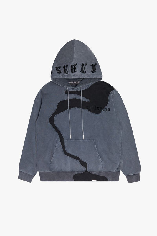 VALABASAS "RIVULET" GREY/BLACK HOODIE