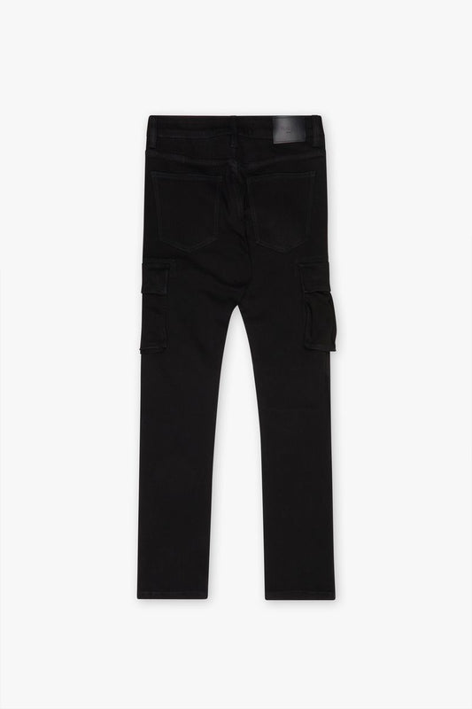 VALABASAS "BROKEN" BLACK 4 WAY STRETCH CARGO