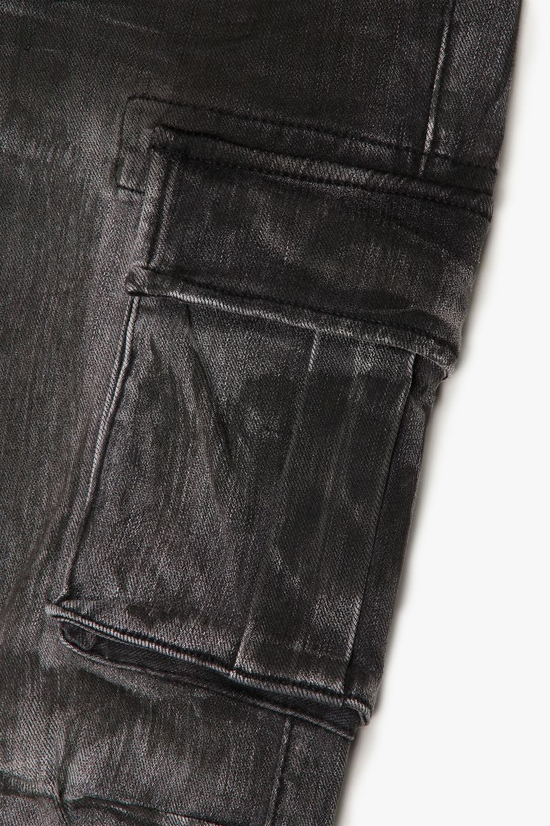 VALABASAS "BROKEN" DIRTY BLACK 4 WAY STRETCH CARGO