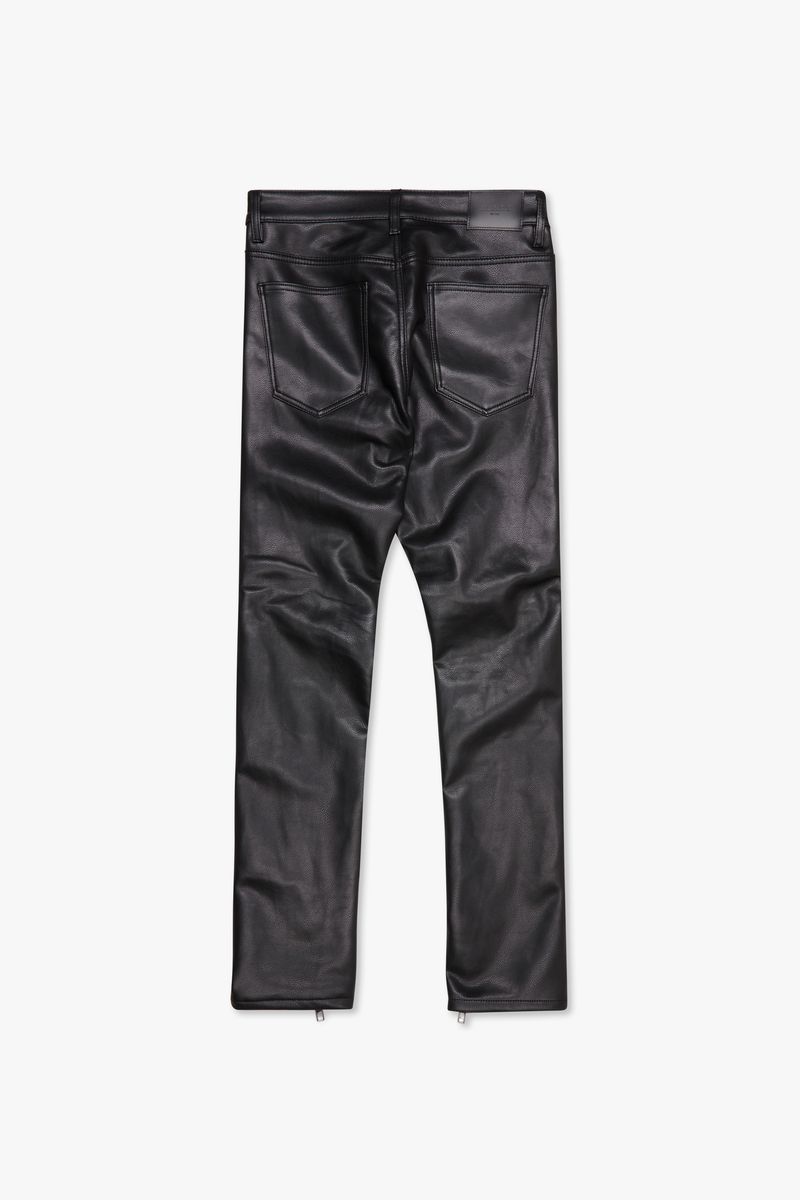 VALABASAS "MERDALI" LEATHER FUNCTIONAL SKINNY AND STACKED DENIM