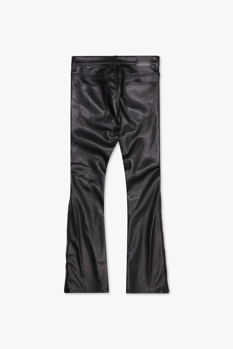 VALABASAS "MERDALI" LEATHER FUNCTIONAL SKINNY AND STACKED DENIM