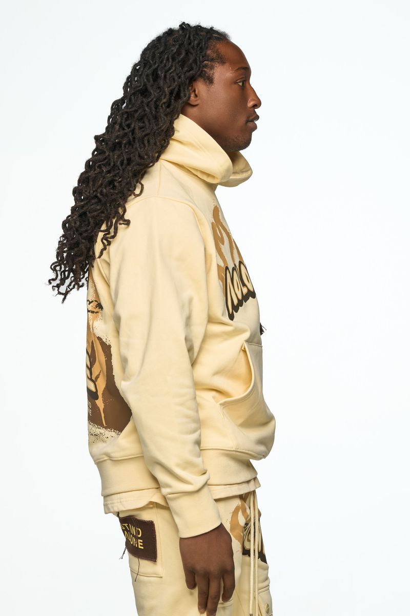 "LEAVE ME AOLOGNE" CREAM HOODIE