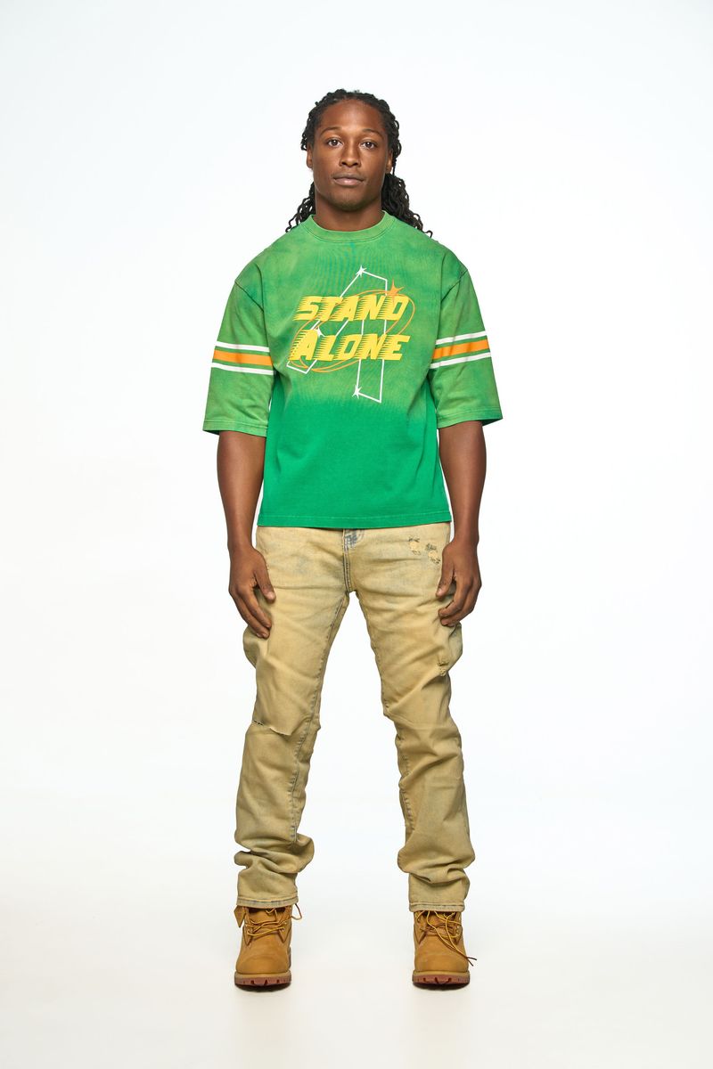 "ONE MAN TEAM" GREEN SS TEE