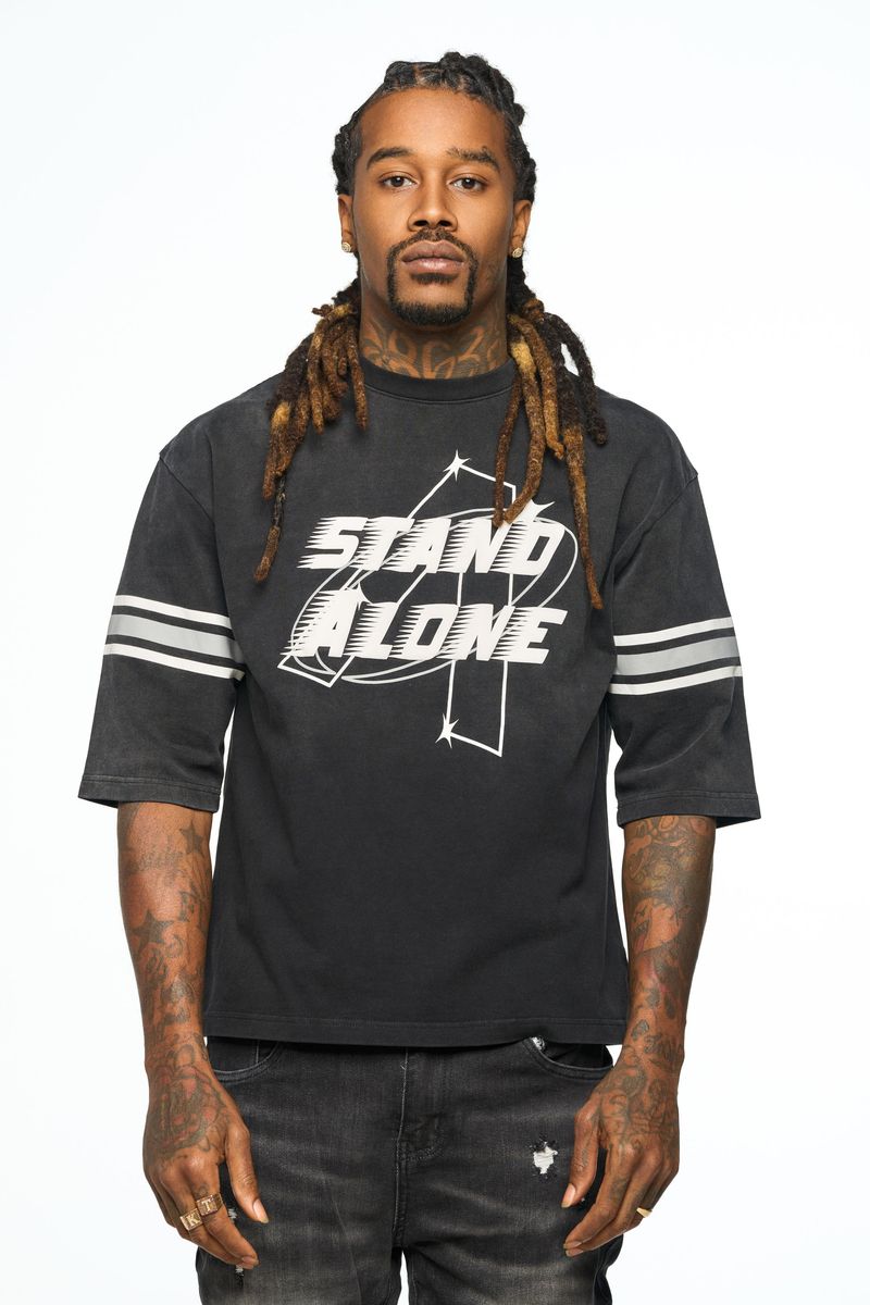 "ONE MAN TEAM" BLACK SS TEE