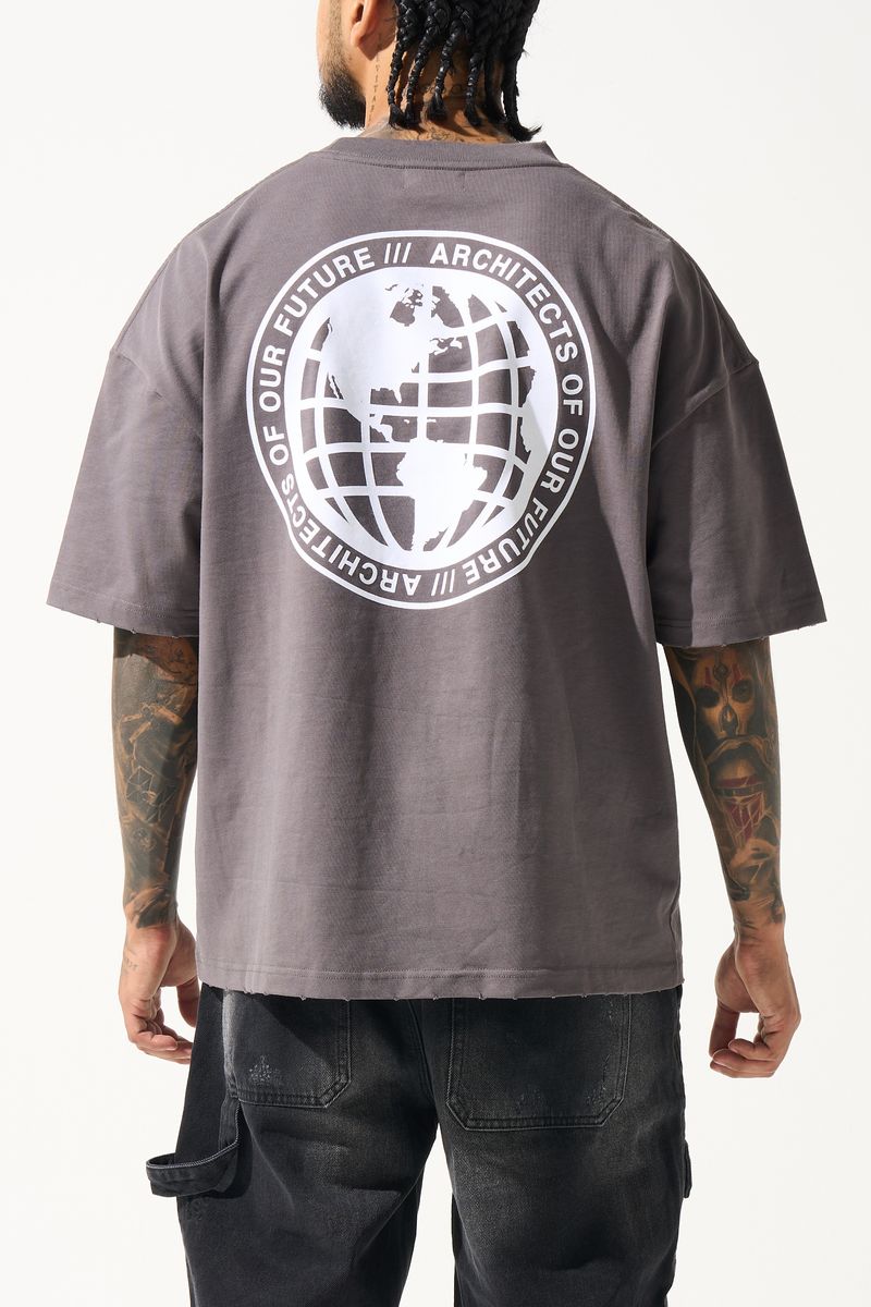 SERENEDE "GLOBAL" DK.GREY TEE