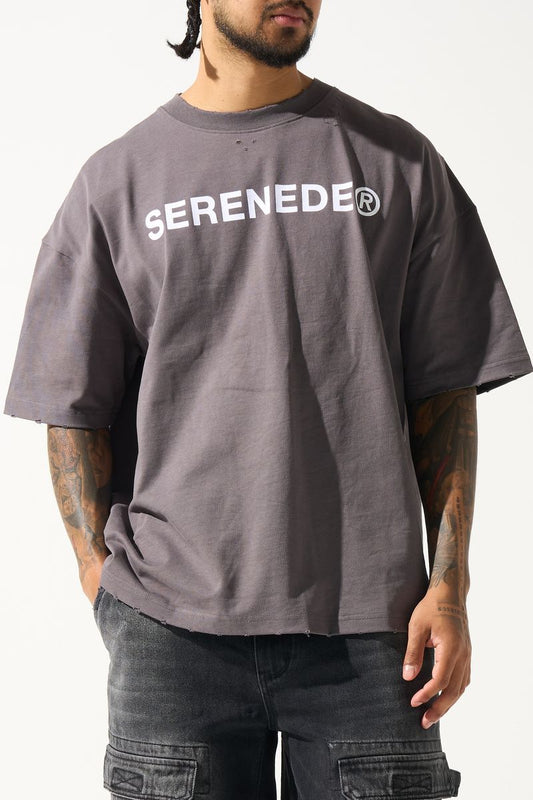 SERENEDE "GLOBAL" DK.GREY TEE