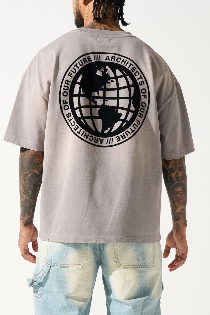 SERENEDE "GLOBAL" LT.GREY TEE