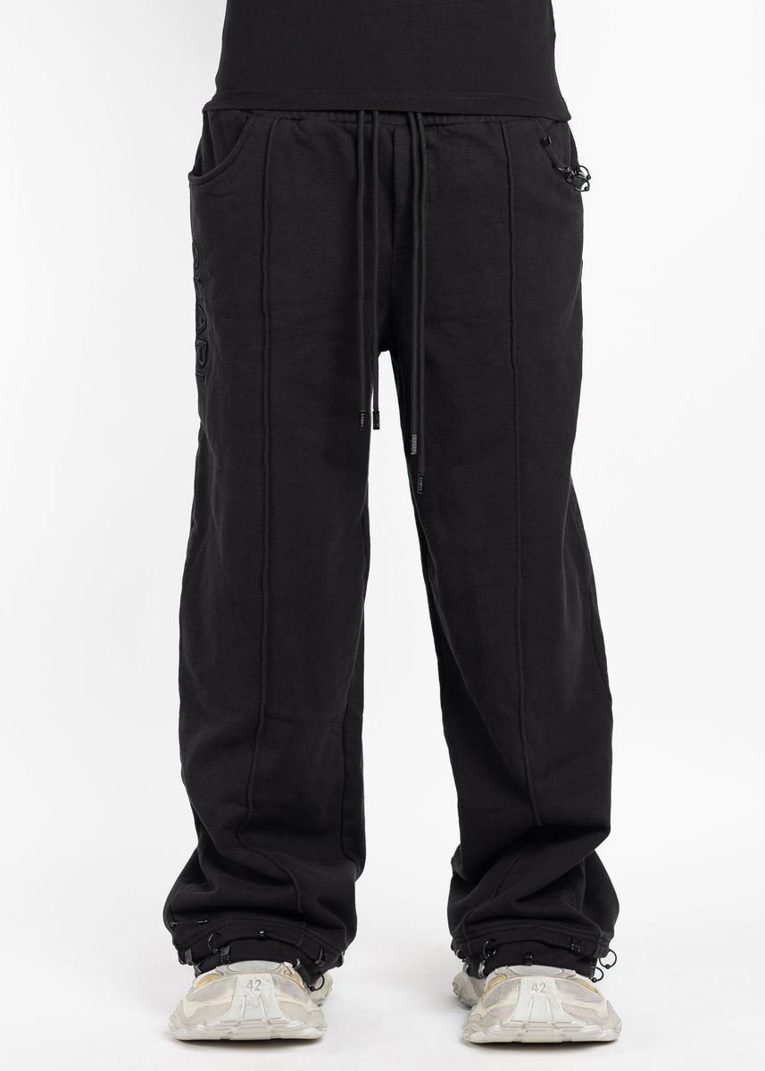 GUAPI ALL BLACK PIERCING SWEAT PANTS