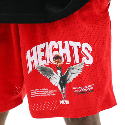HD 'HEIGHTS MCVII' MESH SHORT - RED