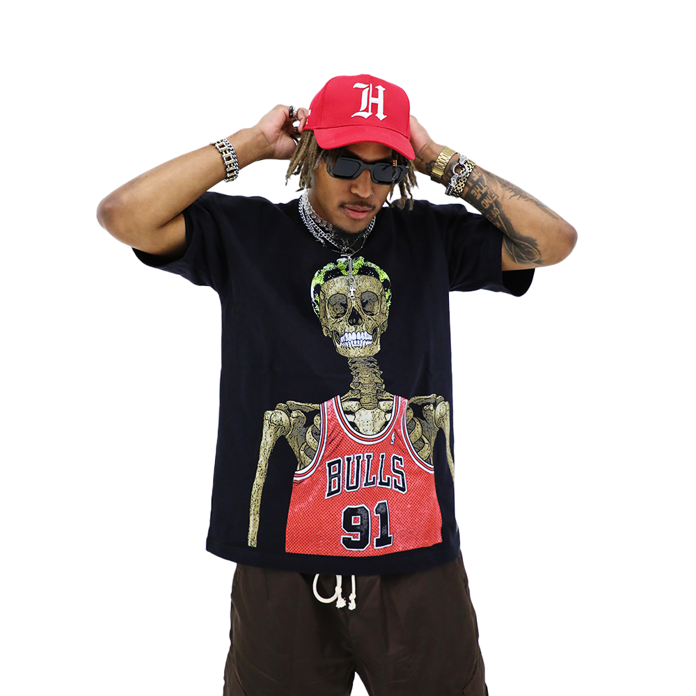 HD 'RODMAN SKELETON' TEE - BLACK