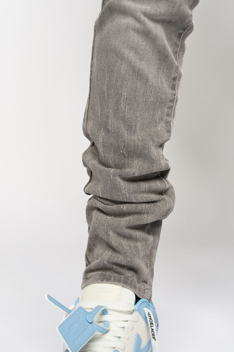 "SURVIVED" SKINNY DENIM (GREY)