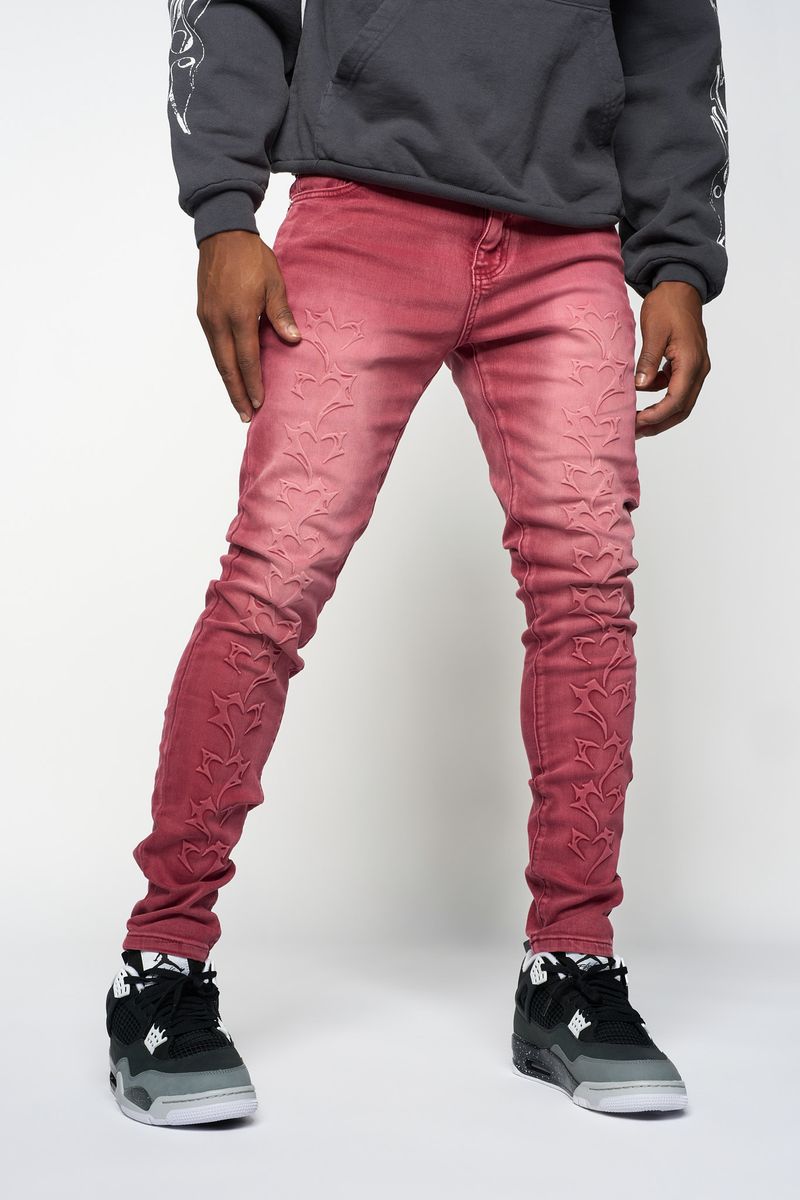 "SHATTERED HEARTS" SKINNY DENIM