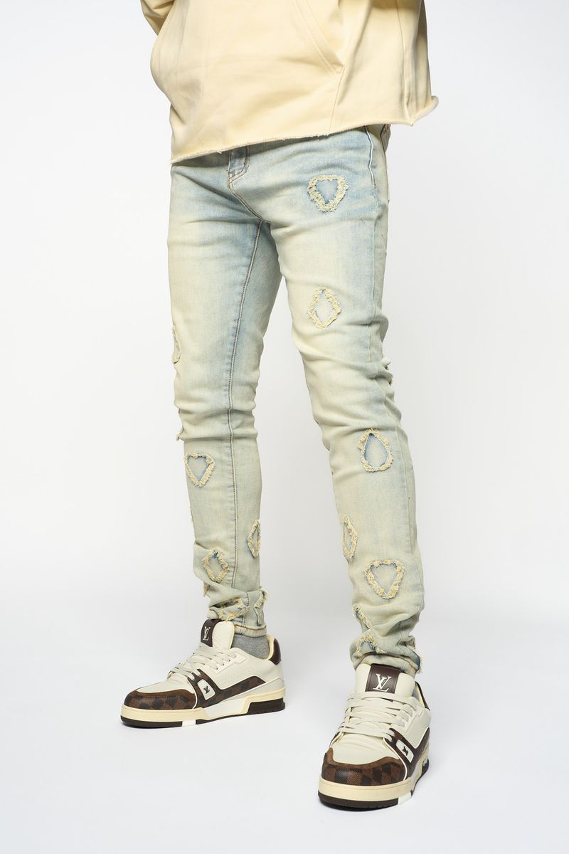 "DIAMOND TEARS" SKINNY DENIM