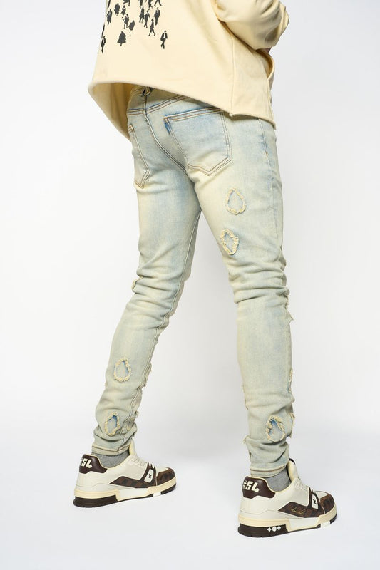 "DIAMOND TEARS" SKINNY DENIM