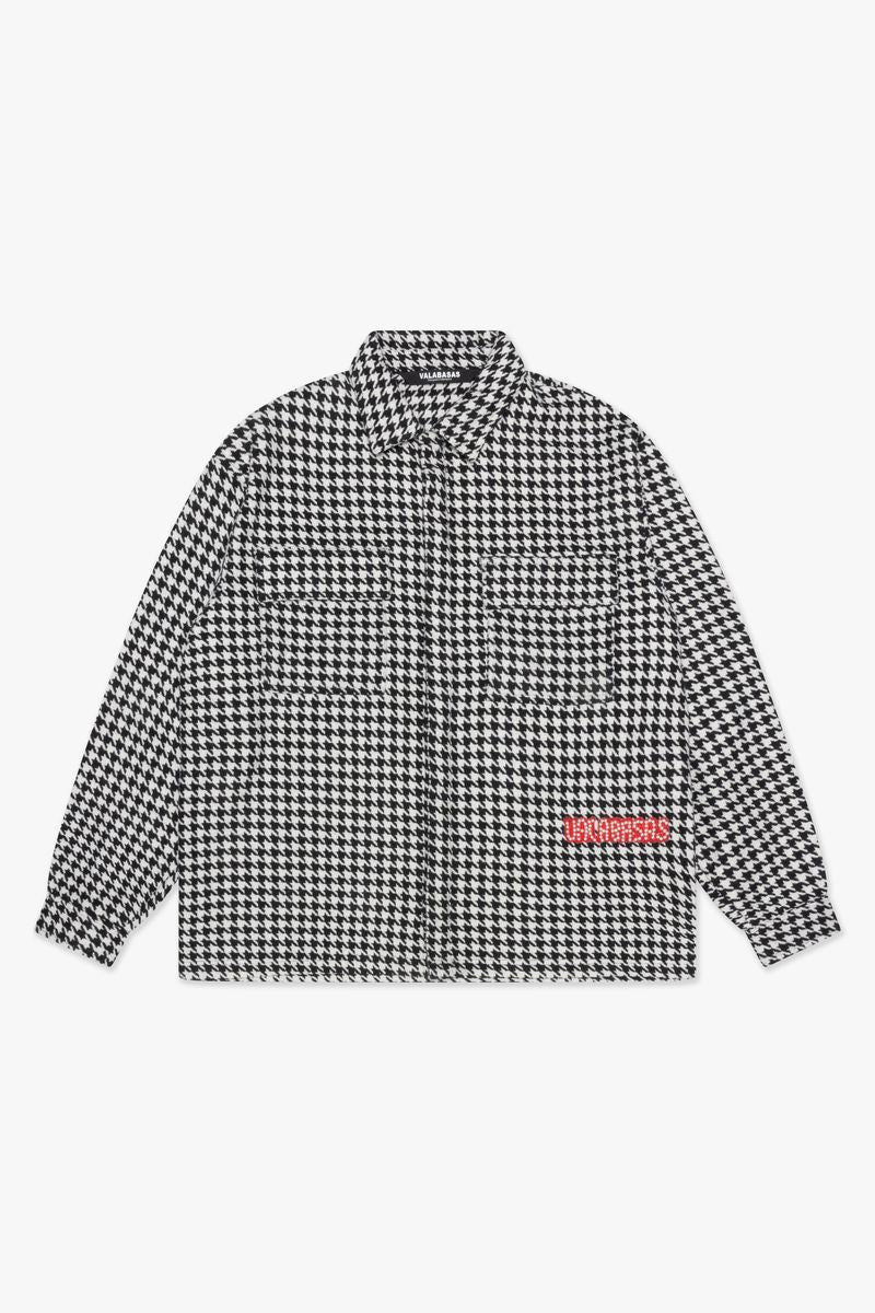 VALABASAS "CHECKERS" BLACK BUTTON UP