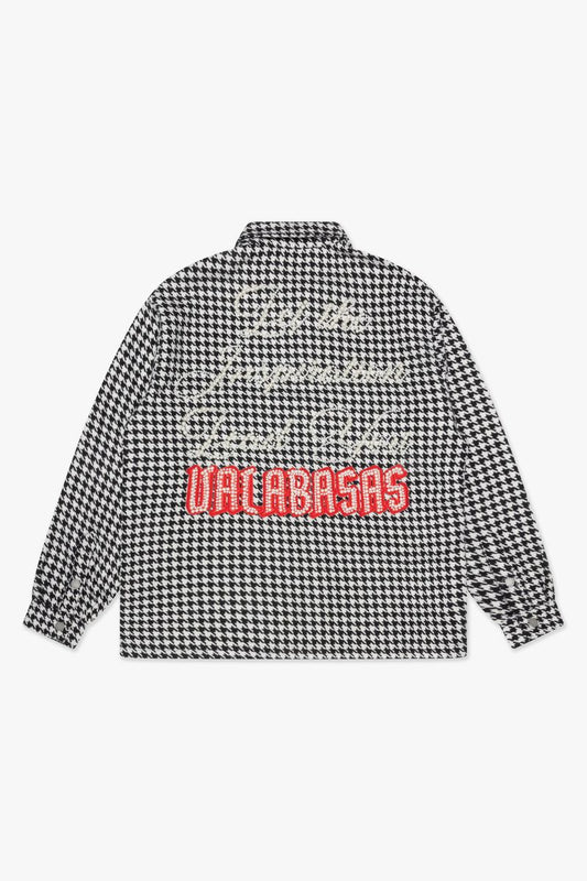 VALABASAS "CHECKERS" BLACK BUTTON UP