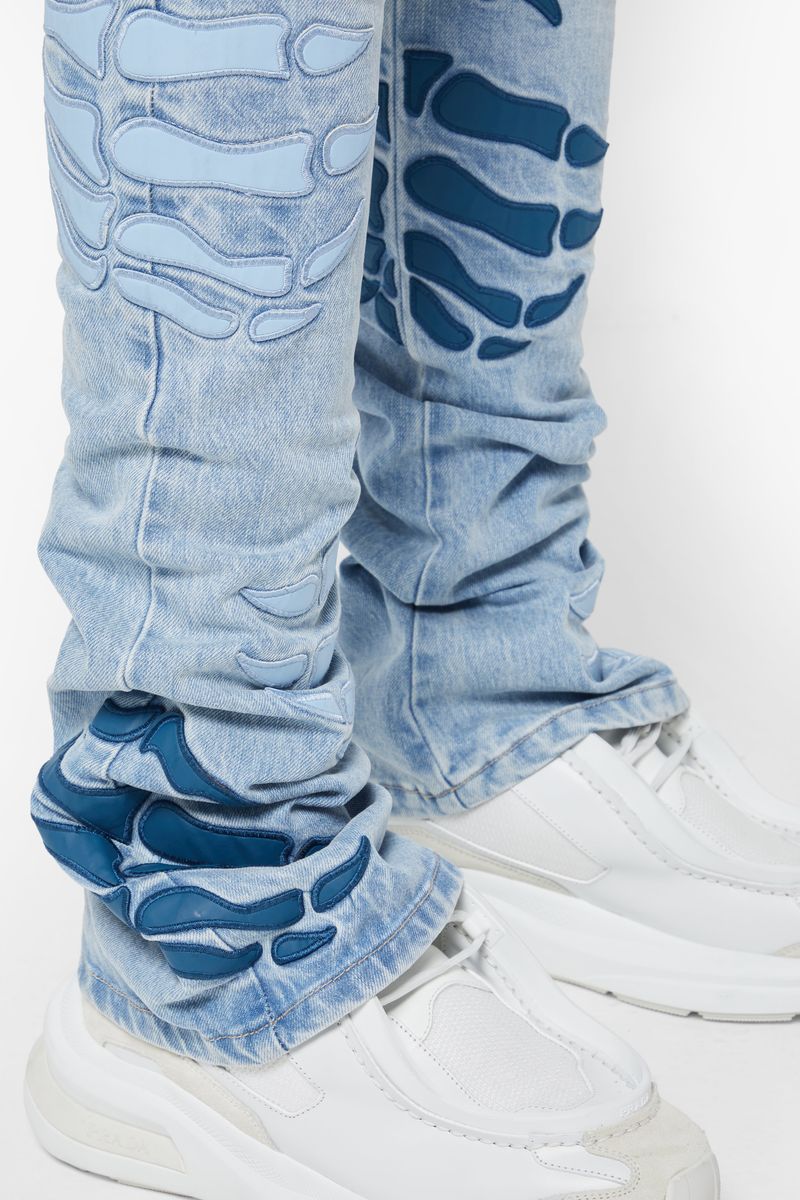 GUAPI AQUA BLUE HELL DRAGGER DENIM