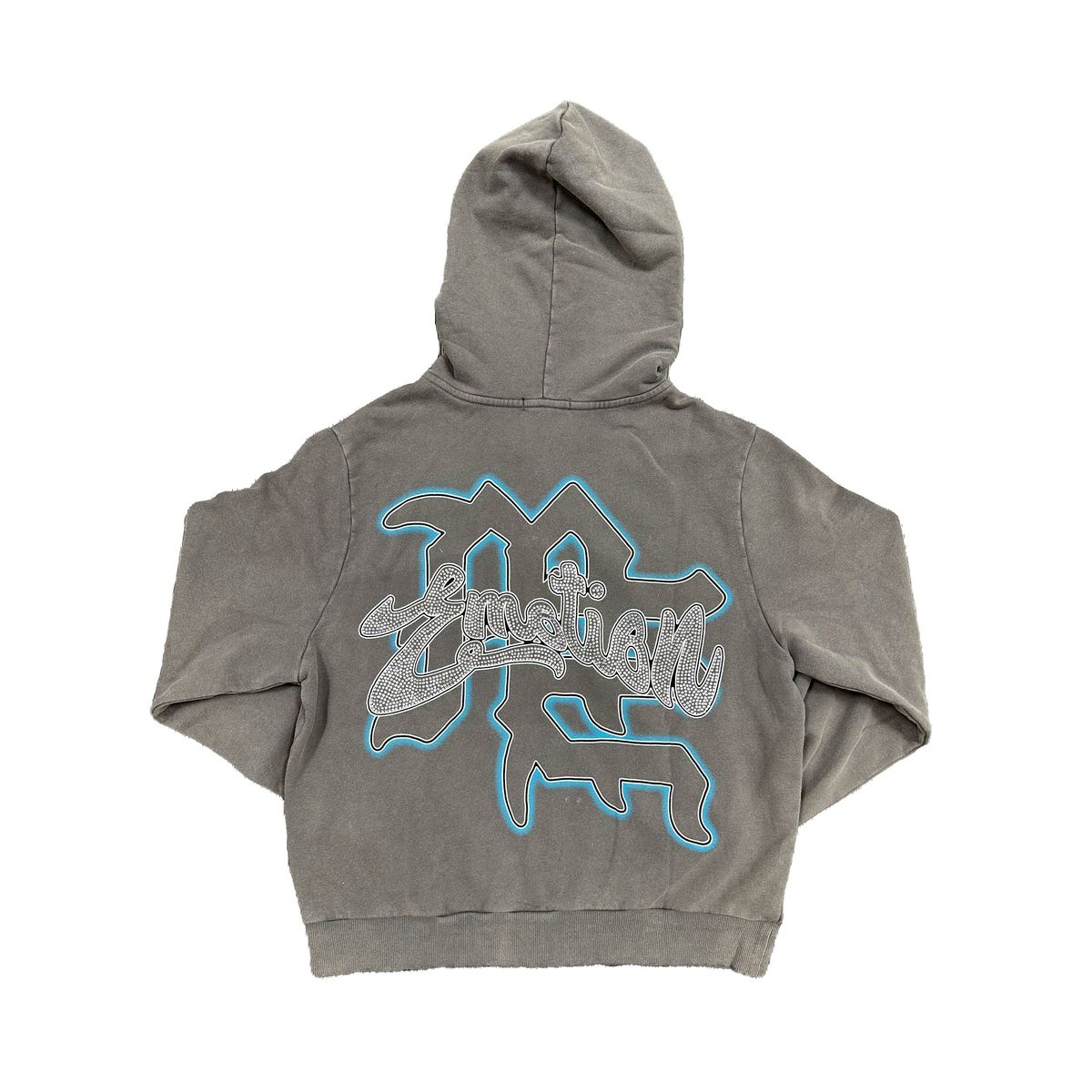 ME GREY 'RHINESTONE' HOODIE