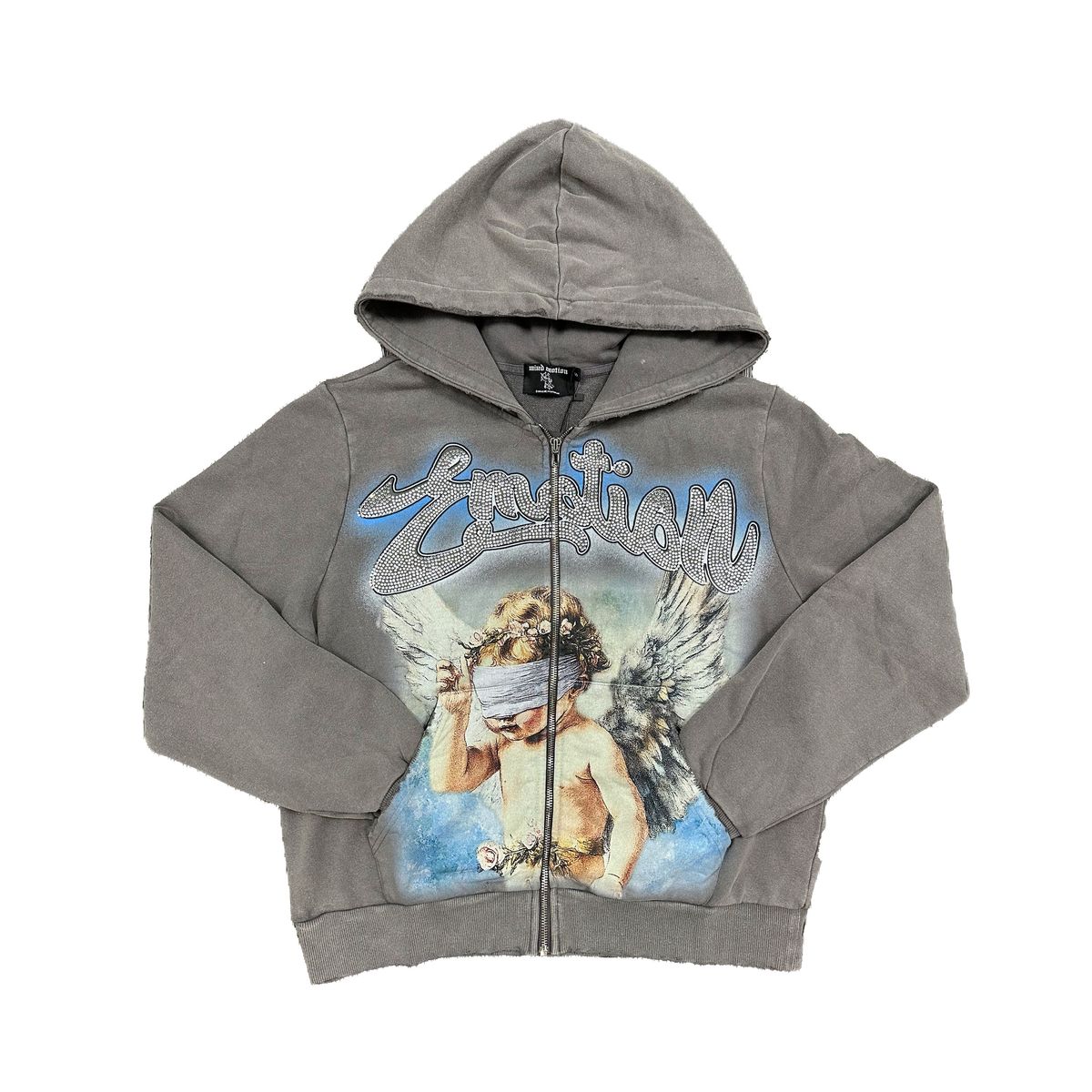 ME GREY 'RHINESTONE' HOODIE