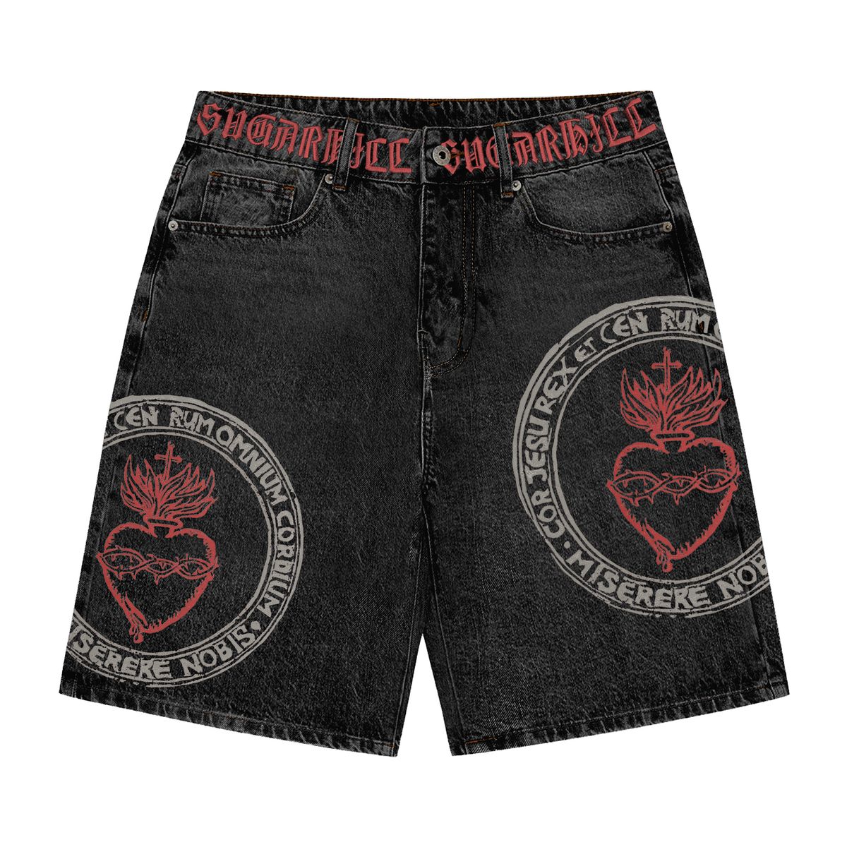 SH "APPIA" JORTS (BLACK WASH)