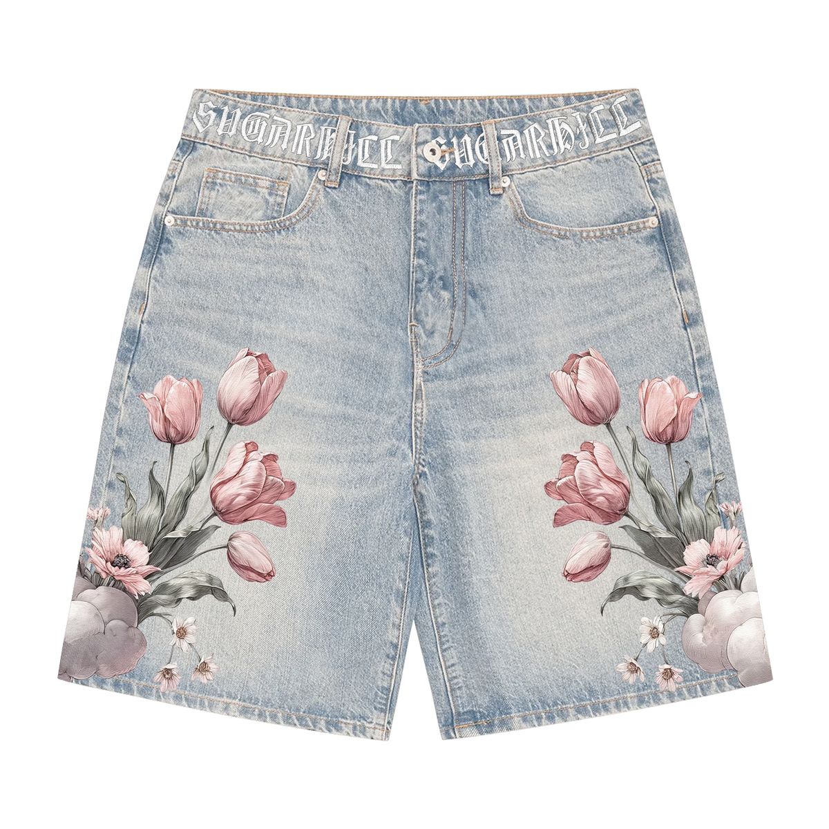 SH "HEAVENS GATE" SHORTS (LIGHT WASH)