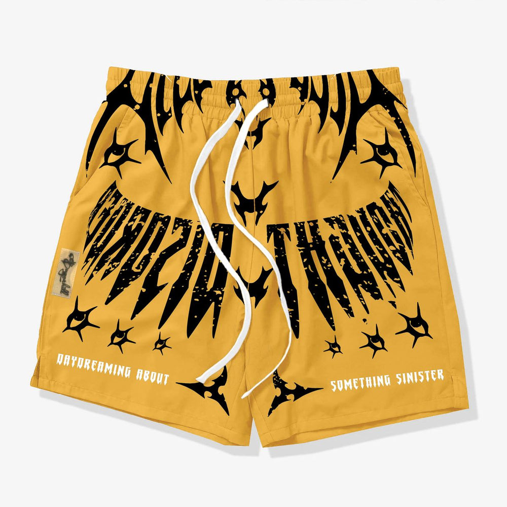 SH "SINSITER" POLY SHORTS (GOLD)