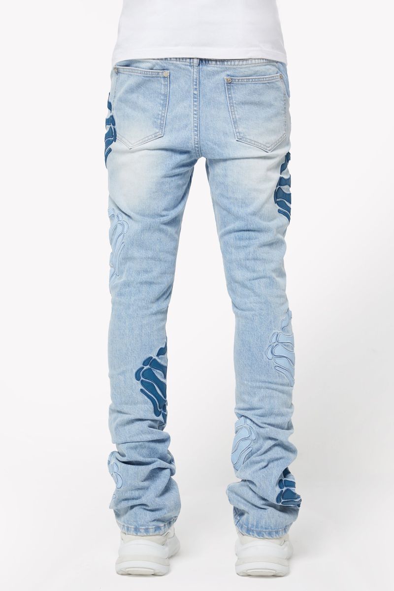 GUAPI AQUA BLUE HELL DRAGGER DENIM