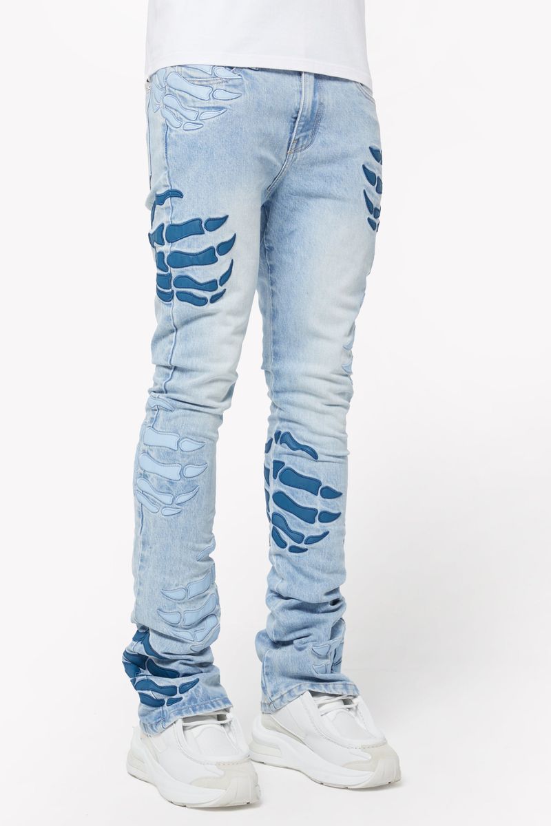 GUAPI AQUA BLUE HELL DRAGGER DENIM